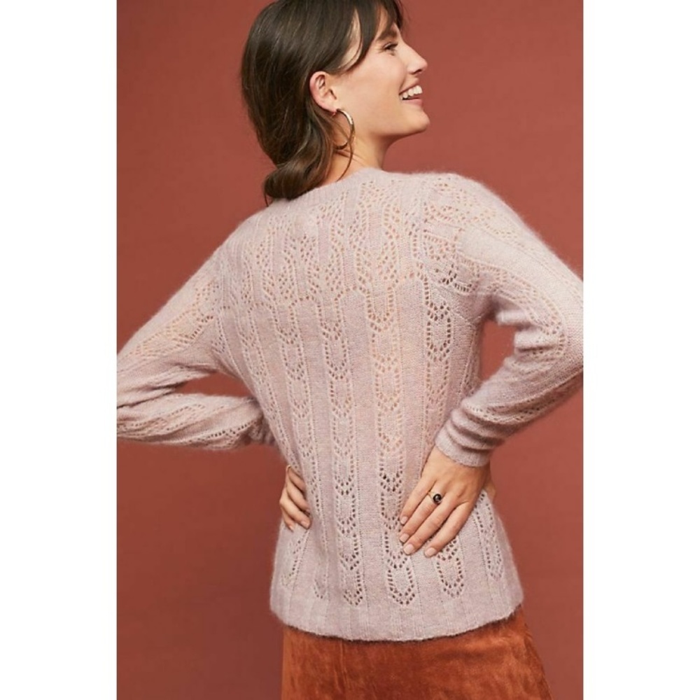 NWT Anthropologie Rare Bella Pointelle Pullover - Picture 4 of 4